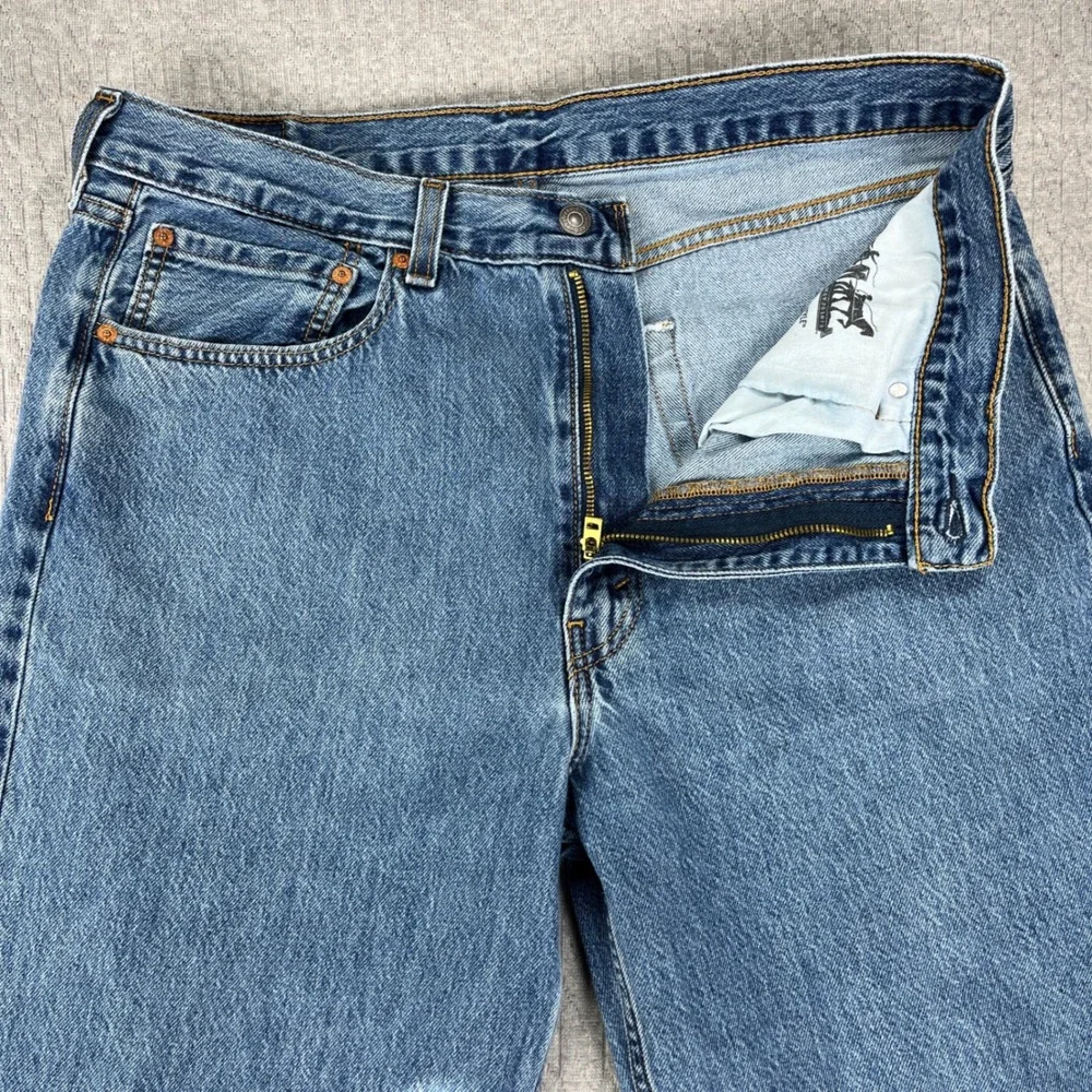Levi 565 97 Loose Fit Straight Jeans Men 36x32 Fits 35x30 Blue medium wash Denim